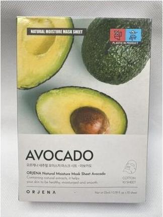 Orjena Natural Moisture Smooth Sheet Mask Avocado