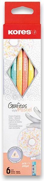 Magni Kores Bleistift 6er Grafitos Style Pastell 92803 (HB, 6x)