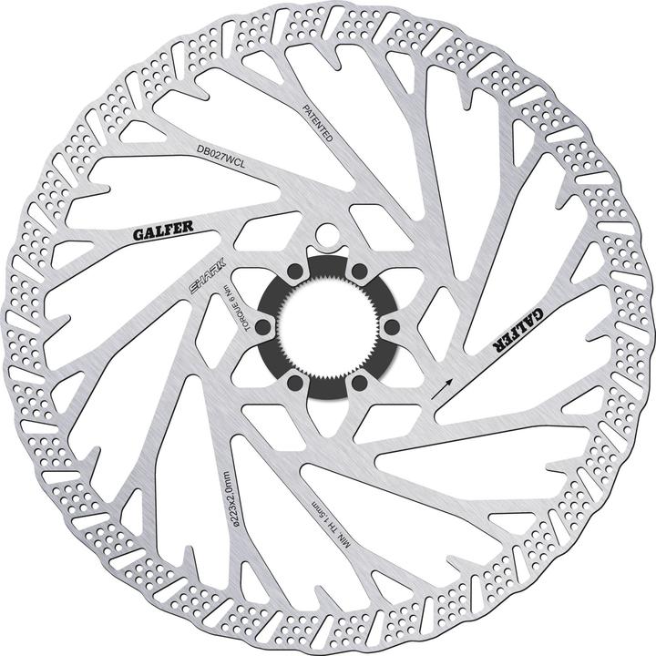 Actual product image Galfer Bike GALFER Disc Shark Ø 180mm x 2.0mm, Center Lock System (180 mm)