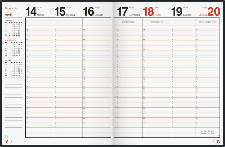 Produktbild Rido Buchkalender Magnum dunkelblau (19 x 24.5 cm, Deutsch)