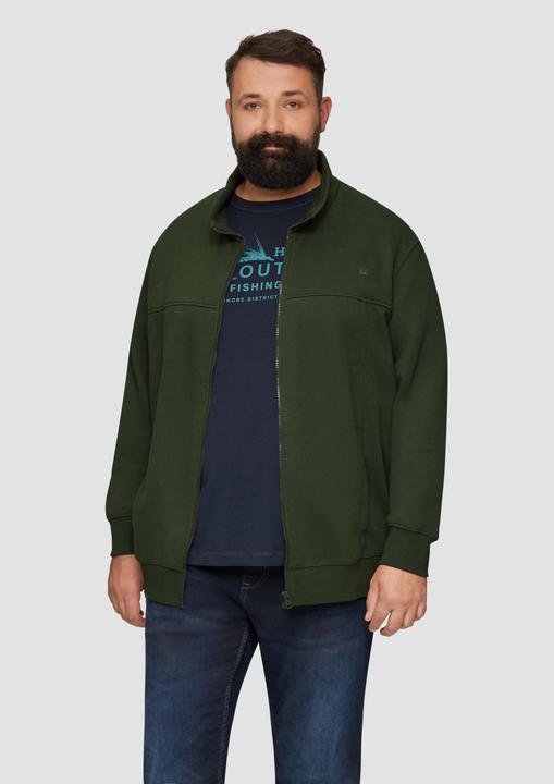 Produktbild s.Oliver Sweatshirt Jacke Sweatjacke mit Stehkragen (4XL)