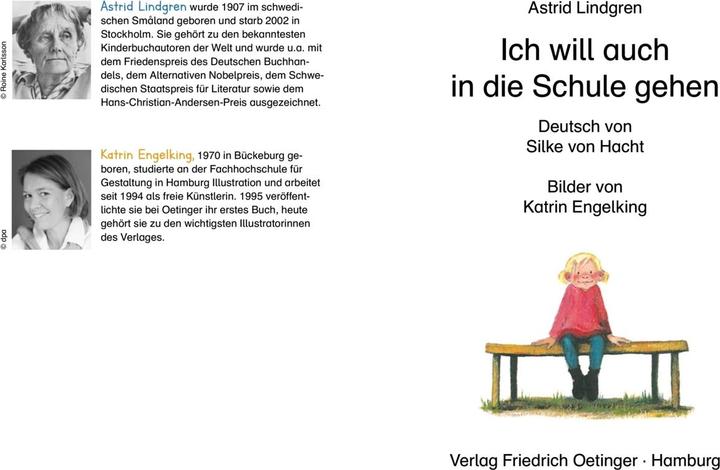 Produktbild Ich will auch in die Schule gehen (Deutsch, Astrid Lindgren, Katrin Engelking, Silke von Hacht, 2019)