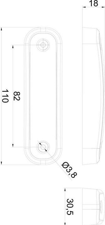 Actual product image SecoRüt Design LED side marker light white