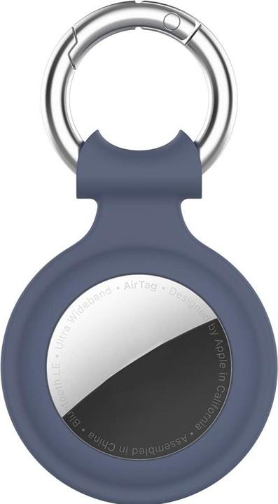 Productafbeelding Screenguard Apple Airtag Vloeibaar Silicone Hart-Hoesje met Hanger