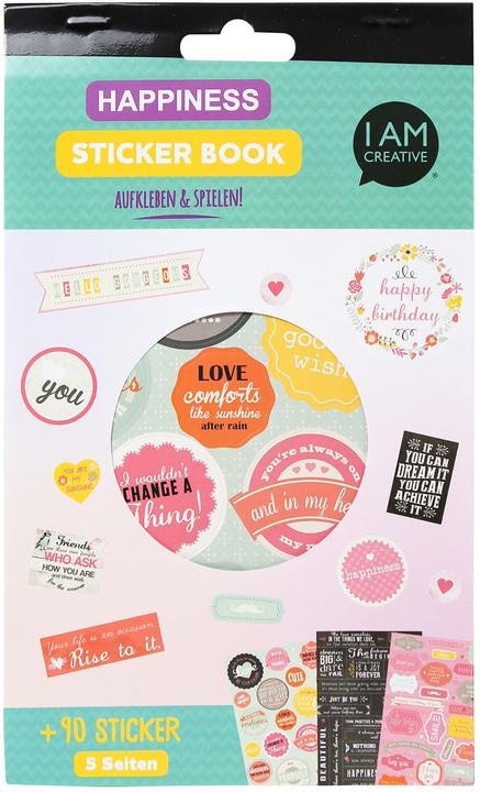 Produktbild I Am Creative Stickerbook Happiness (5 Sticker)