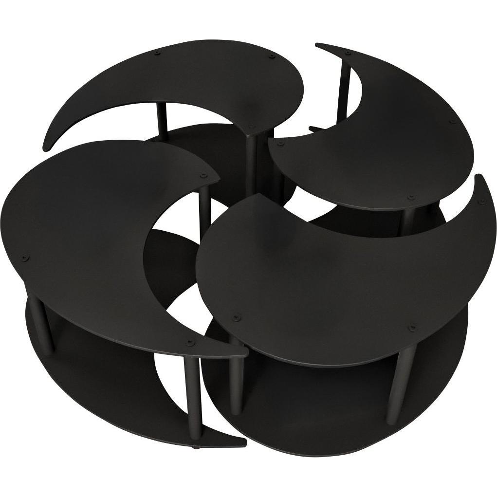 Hanah Home, Couchtisch + Beistelltisch, Yin Yang Coffee Table 4 Set (70 x 38 x 70 cm)