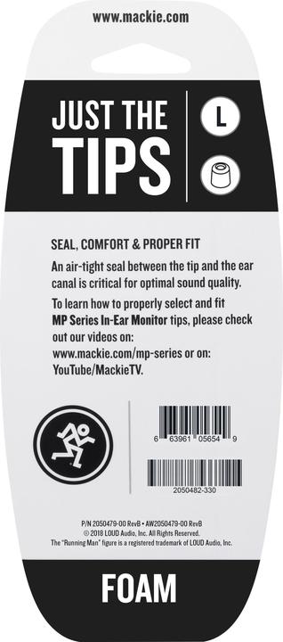 Productafbeelding Mackie MP & CR Buds Medium Foam Black Tips Kit