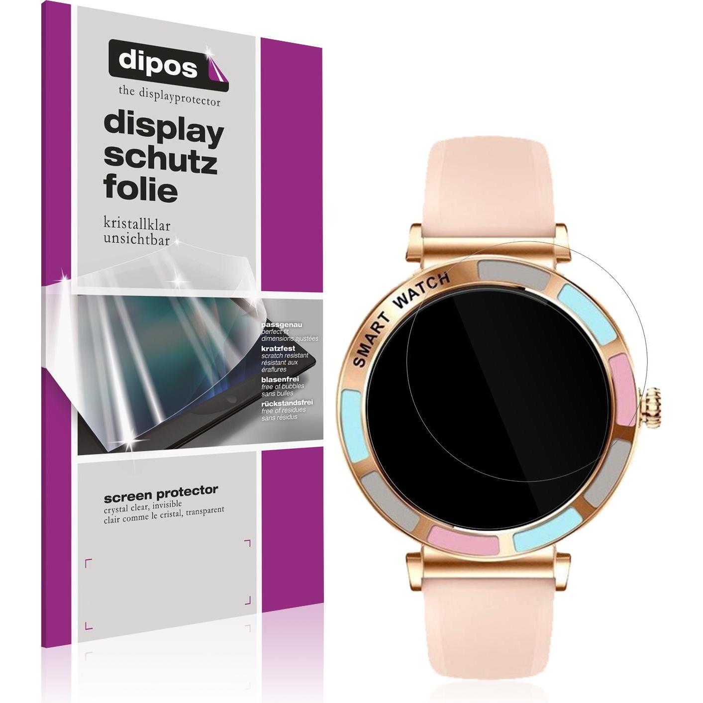 Dipos Schutzfolie Klar für Braidol Smartwatch 1.27 Zoll, Smartwatch Schutzfolie, Transparent