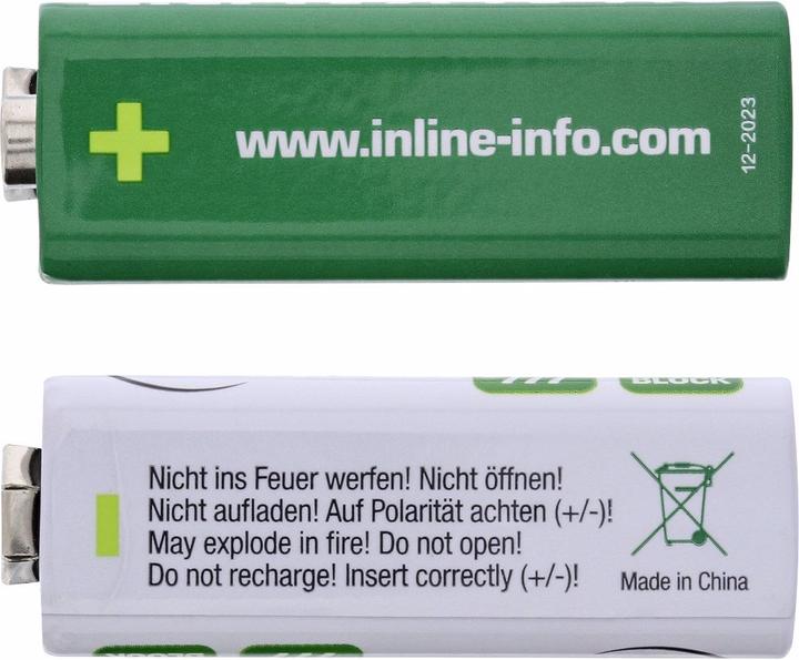 Immagine prodotto InLine Alta energia alcalina (2 pz., 9V Block, 500 mAh)