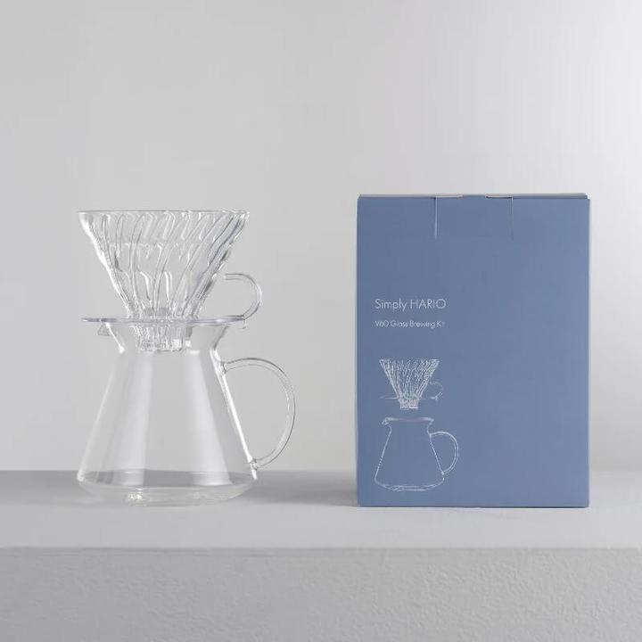Actual product image Hario V60 Glass Brewing Kit - Set Glass Brewer + Server + Filter (0.60 l)