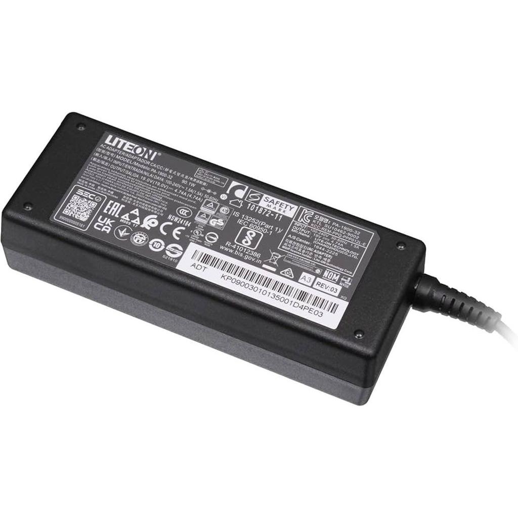 Acer AC Adapter 90W, 19V, 4.74A, 1.1x3.0x7.7, Brick (90 W), Notebook Netzteil, Schwarz