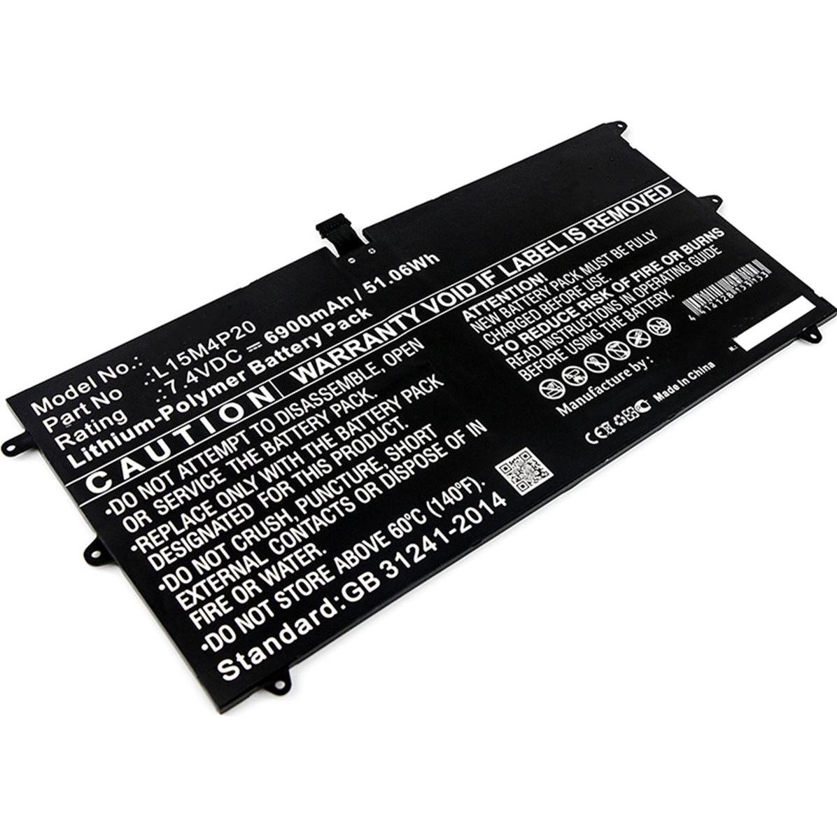 AGI Akku kompatibel mit Lenovo L15M4P20 (6900 mAh), Notebook Akku, Schwarz