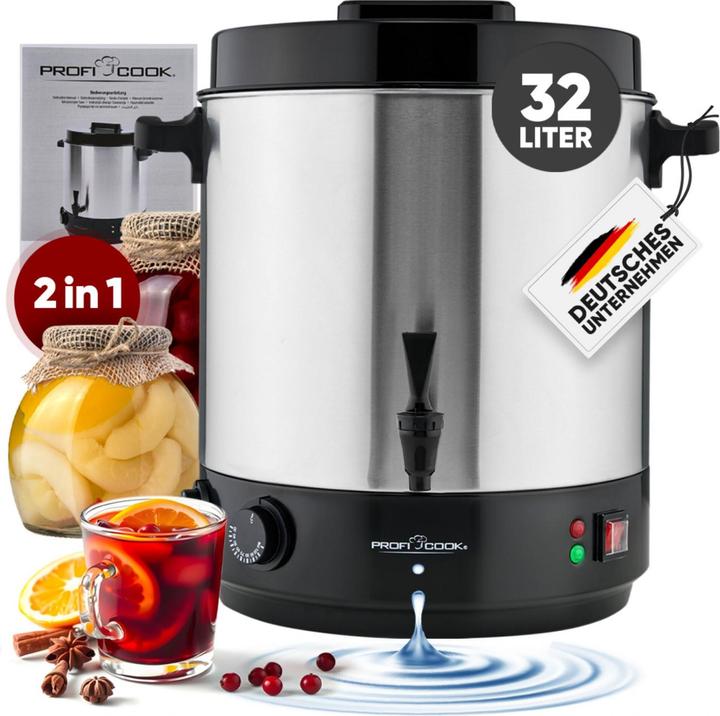 Produktbild Proficook Profi Cook PC-EKA 1283 inox 501283 Einkoch-/Heissgetränkeautomat Silber (32 l)