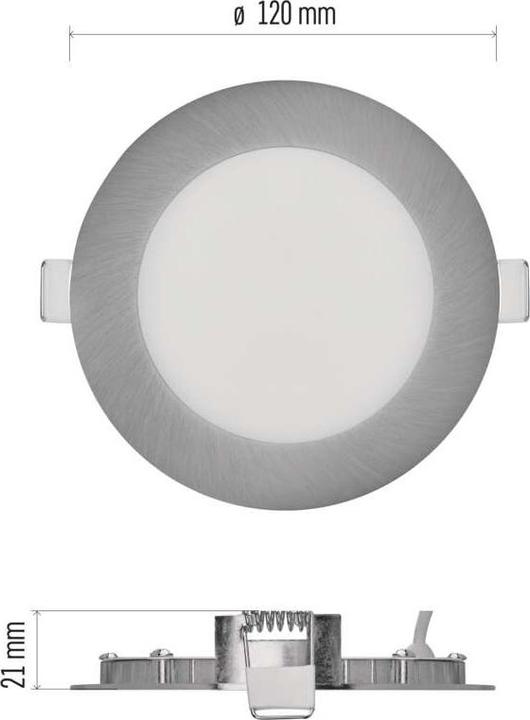 Image du produit Emos Luminaire LED encastrable NEXXO, rond, argenté, 7W, avec Change CCT (480 lm)