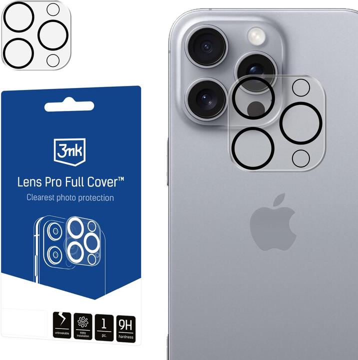Produktbild 3MK Lens Pro Full Cover iPhone 16 Pro/ 16 Pro Max (1 Stk., Apple iPhone 16 Pro)