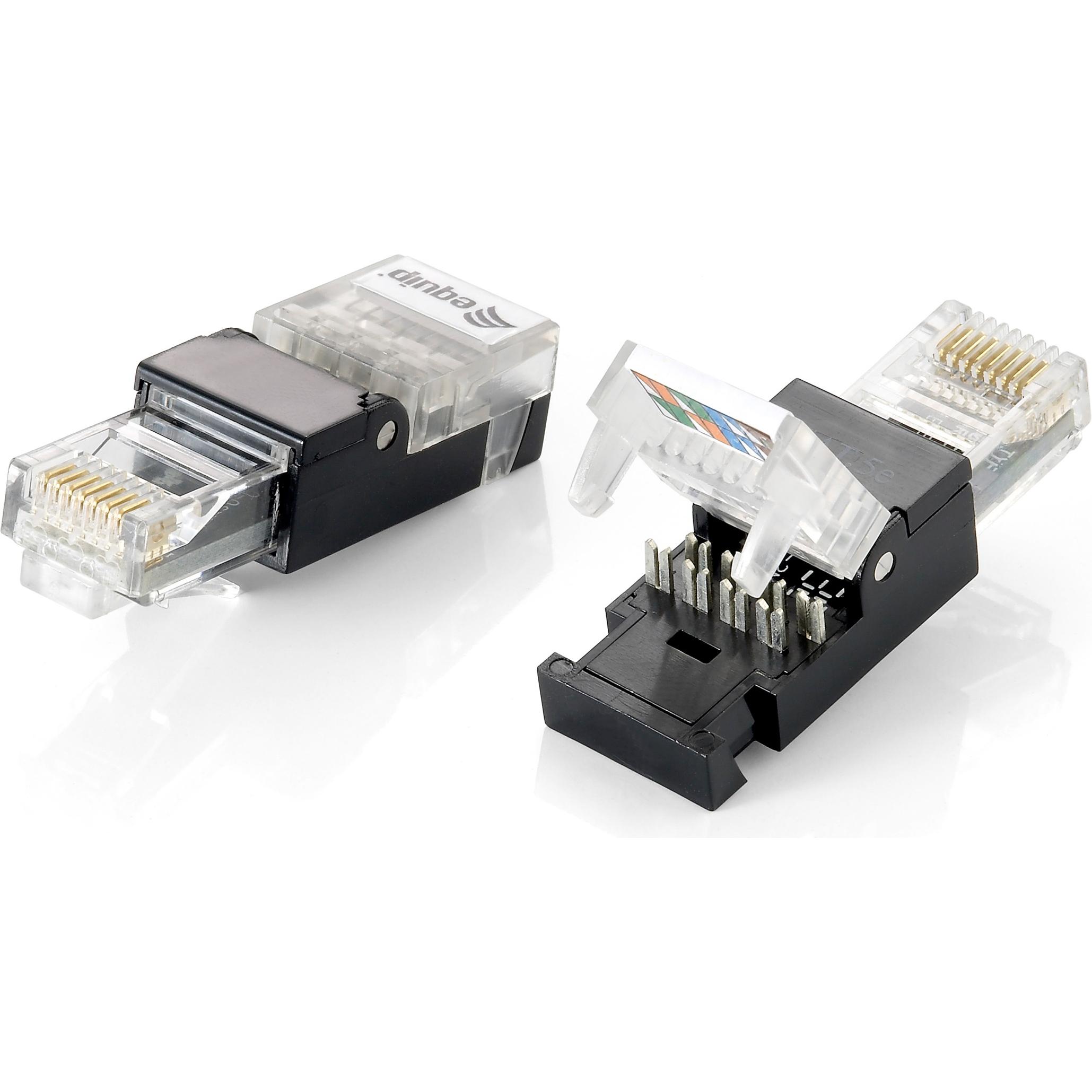 equip Stecker RJ45, Elektronikkabel + Stecker, Schwarz