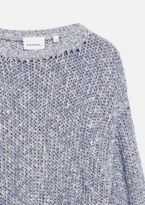 Produktbild Comma Lässiger 3/4-Arm Mouliné-Strickpullover mit überschnittenen Schultern (M)