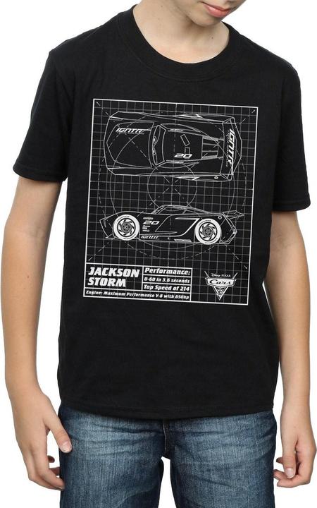 Immagine prodotto Disney Cars Jackson Storm Blueprint Maglietta Ragazzi (128)