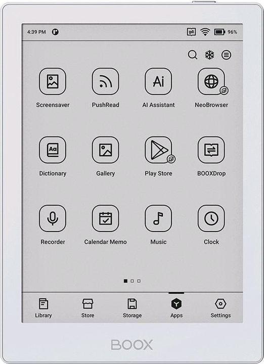 Produktbild Tab Professional Lighting E-book ONYX BOOX GO 6, white, 6inch Carta 1300, 32GB, Bluetooth, Android 11, E-ink display (6", 32 GB)