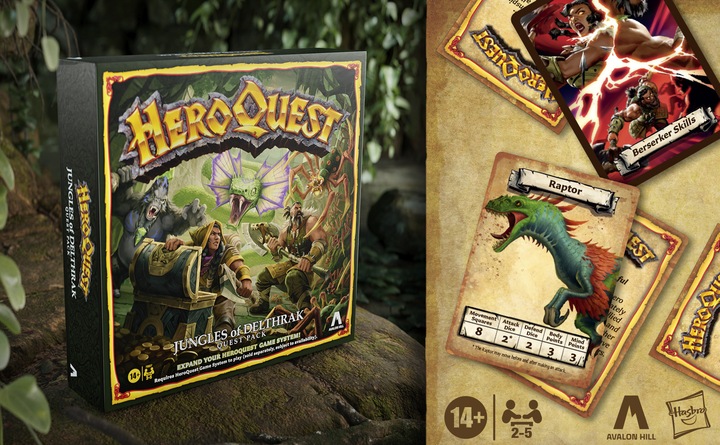 Immagine prodotto Hasbro Espansione per il gioco da tavolo HeroQuest Pacchetto avventura Giungle di Delthrak *versione (Inglese)