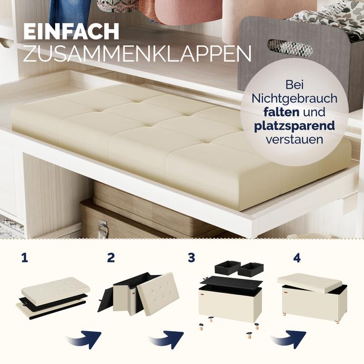 Actual product image Casaria Velvet seat chest (76 cm)