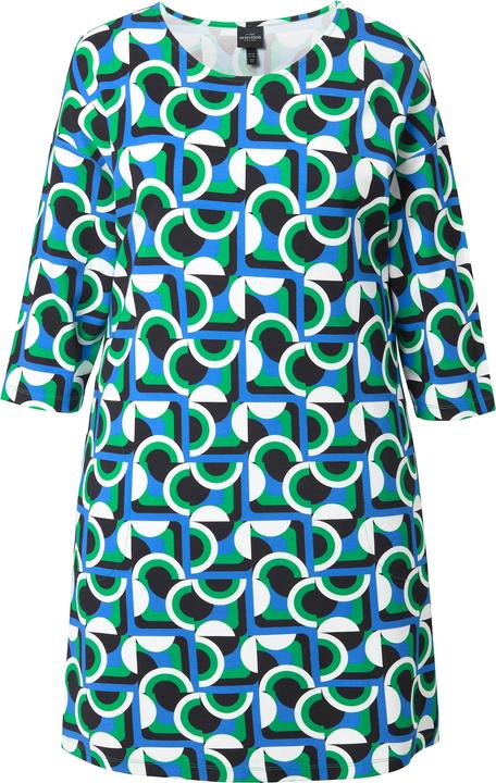 Immagine prodotto Ulla Popken Abito in jersey dal taglio oversize con scollo a girocollo, maniche a 3/4 e tasche (50, 52)