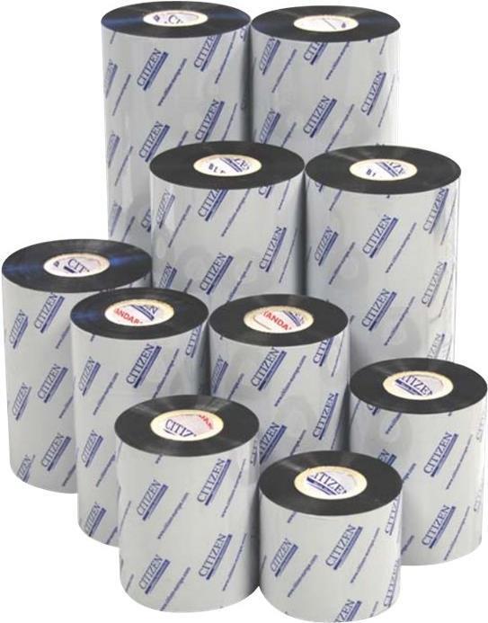 Actual product image Citizen Thermal transfer ribbon, wax/resin, 110mm, Thermal transfer ribbon, wax/resin, Roll width: 110mm (11 cm, White)