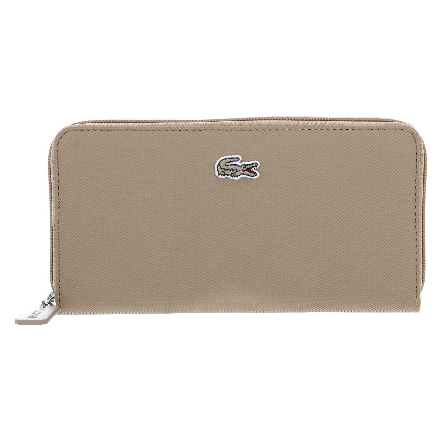 Lacoste, Damen, Portemonnaie, Slim Zip Wallet, Braun