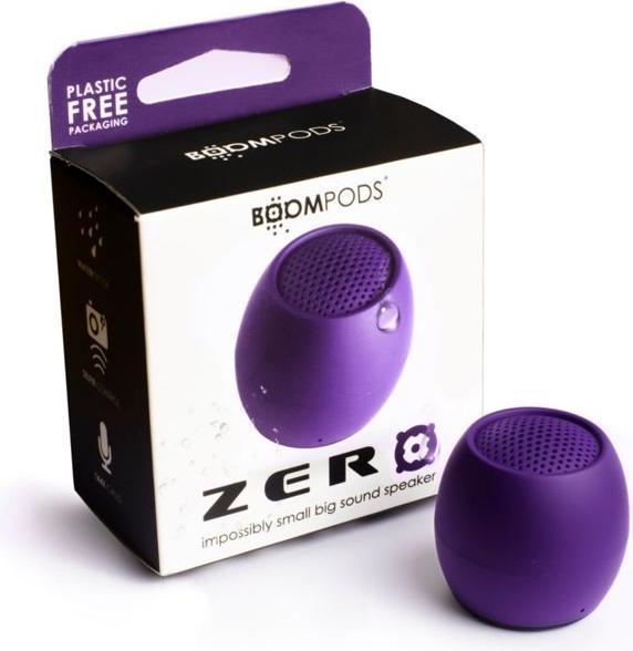 Produktbild Boompods Zero Bluetooth® Lautsprecher Freisprechfunktion, stossfest, Wasserfest Lila (5 h, Akkubetrieb)
