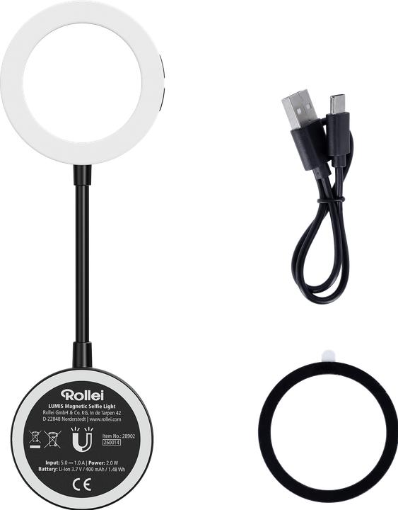 Rollei LUMIS Magnetic Selfie Light - LED-Licht (Ringlicht)