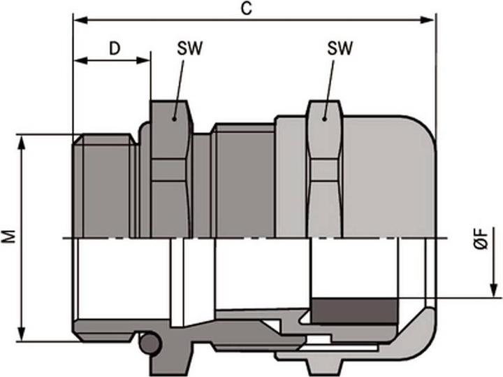 Actual product image Lapp Cable gland M32 brass