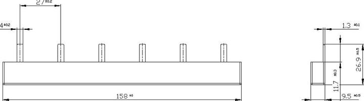Produktbild Siemens Stiftsammelschiene 2x 3x 1xPHASE+HS/F 5ST36