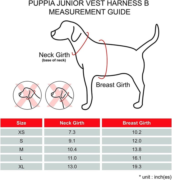 Produktbild Puppia Junior A Geschirr (XL, Hund, Spazieren)