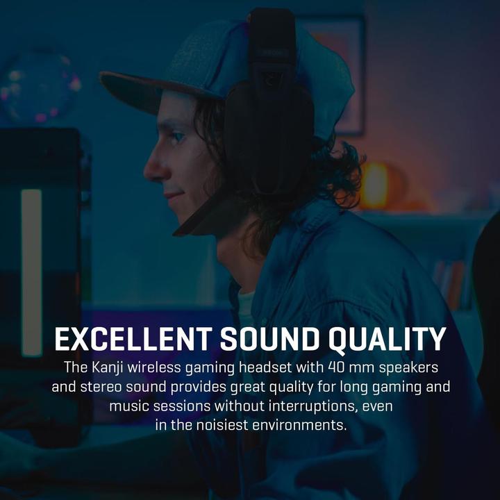 Actual product image Krom Auriculares Gaming Kanji Wireless Negro (Cable, Wireless)