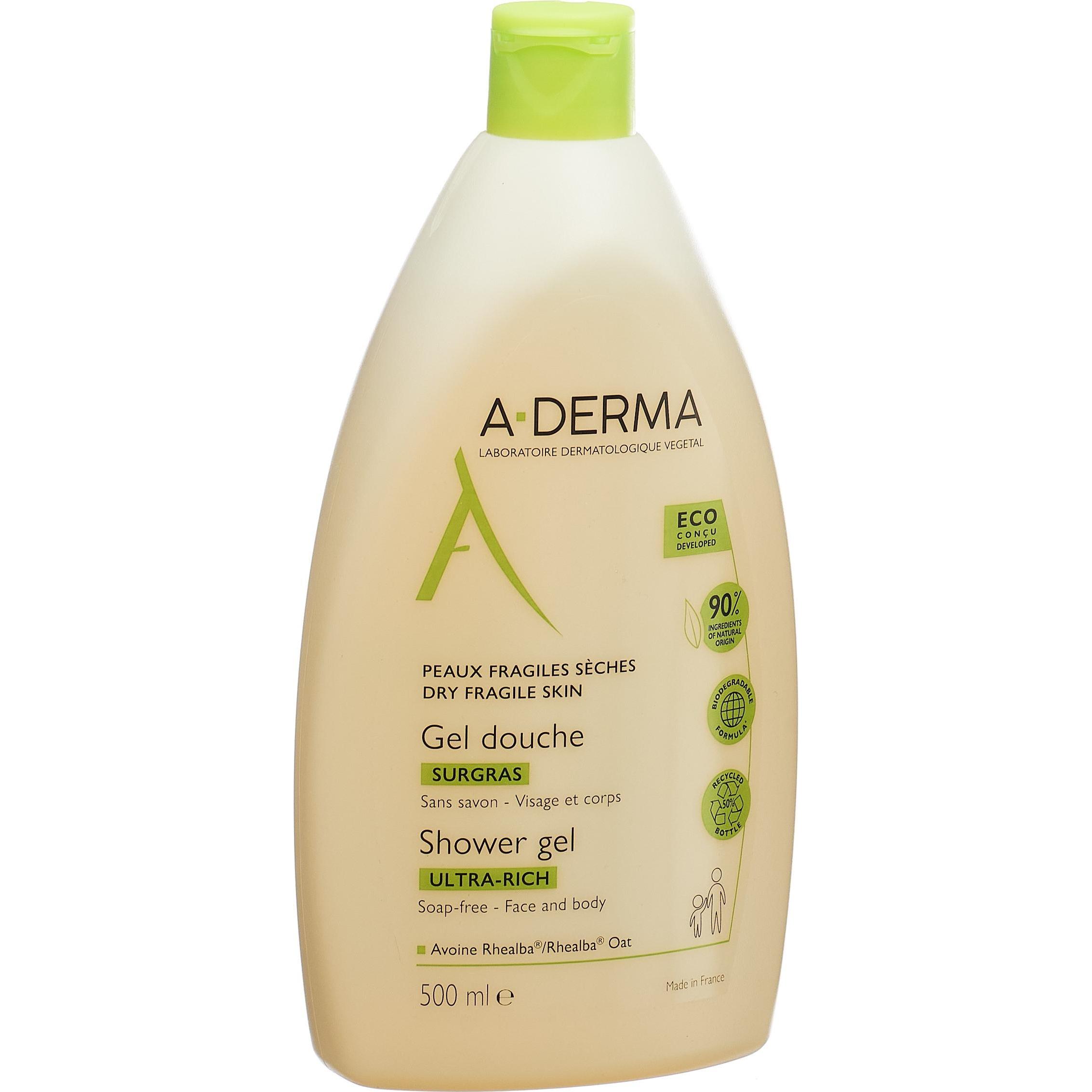 A-Derma, Duschmittel, Rückfettendes Duschgel (neu) Gel (500 ml)