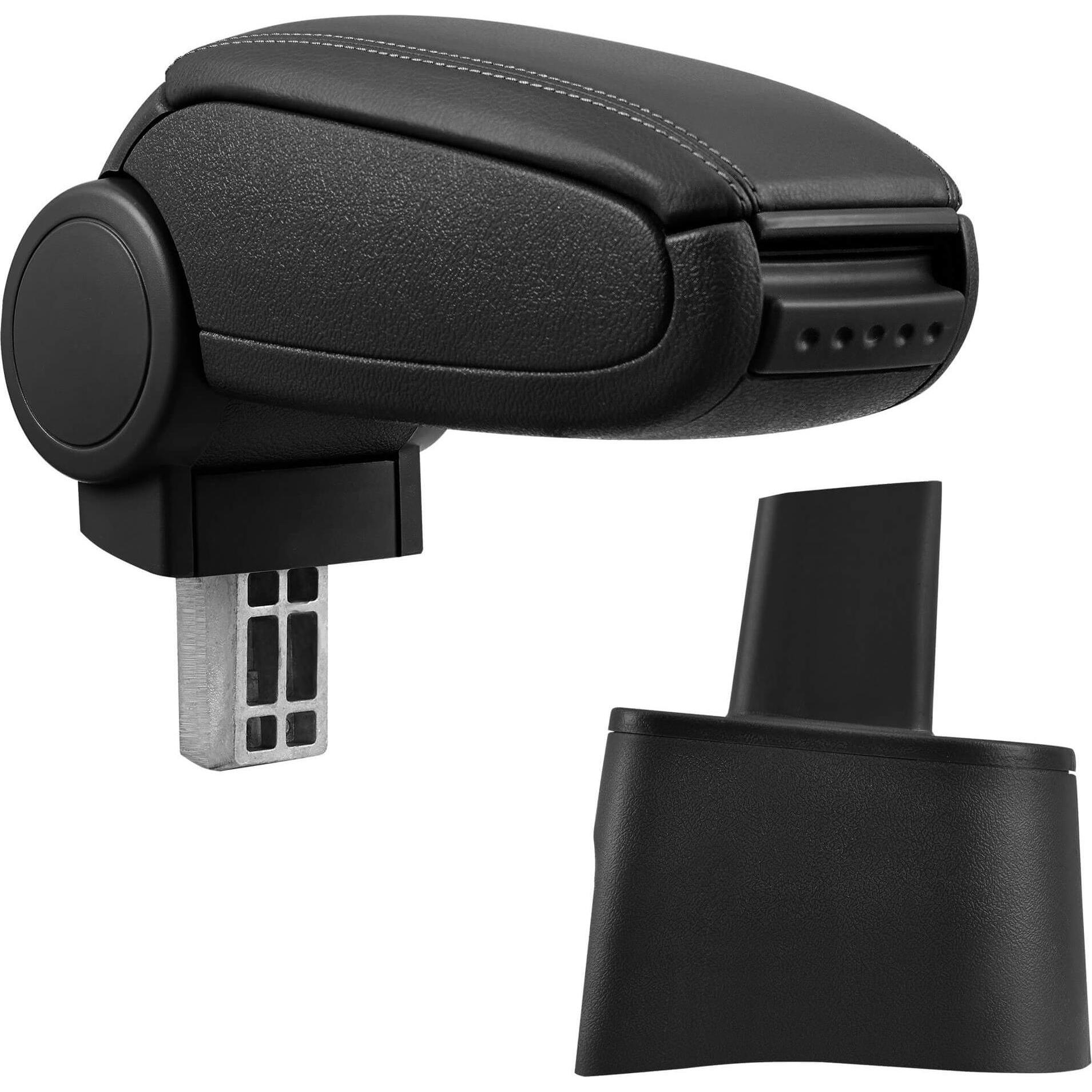 Pro-Tec, Auto Innenraum Zubehör, Mittelarmlehne Seat Ibiza 6L mit Staufach Kunstleder Schwarz