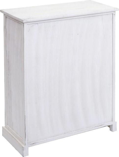 Produktbild Mendler Kommode HWC-H21, Schrank Schubladenkommode, Massiv-Holz Korb-Schublade 80x60x30cm - shabby weiss (80 x 60 x 30 cm)