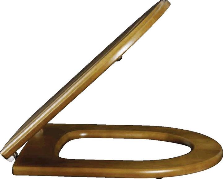 Produktbild Villeroy & Boch V&B WC-Sitz HOMMAGE Nussbaum gebeizt Scharniere verchr