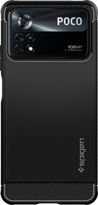 Produktbild Spigen Rugged Armor Xiaomi Poco X4 Pro 5G Matte Juodas (Xiaomi Poco X4 Pro 5G)