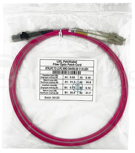 Productafbeelding BlueOptics Duplex glasvezel patchkabel MTRJ-LC Multimode OM4 50 meter (50 m)