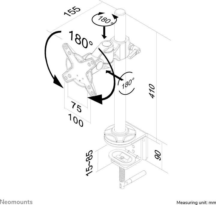 Actual product image Neomounts Fpma-D1010 (Table, 30", 12 kg)
