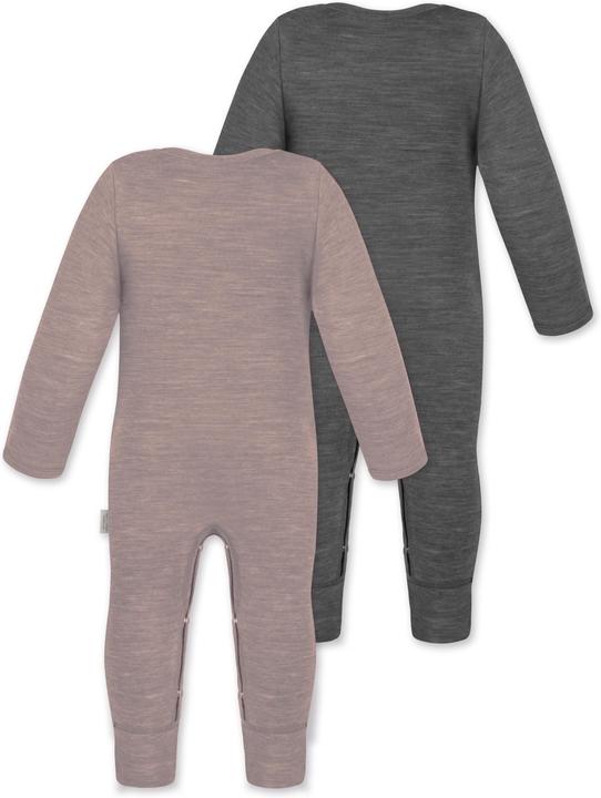 Actual product image Normani 2-pack baby merino romper "Tangoio" - 9595 (92)