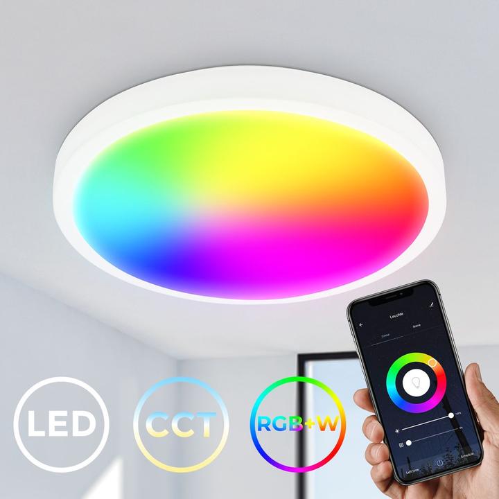 Produktbild B.K.Licht WiFi TUYA + Bluetooth RGB/W CCT LED panel, LED/21W (2100 lm)
