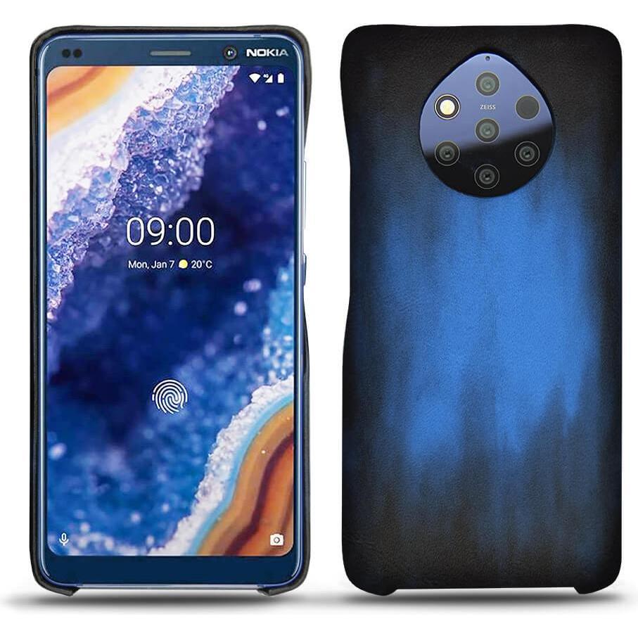 Thumbnail - Noreve Lederschutzhülle (Nokia 9 PureView), Smartphone Hülle, Blau