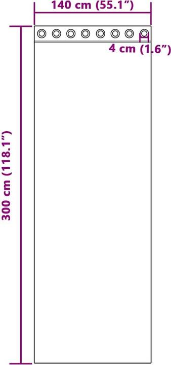 Actual product image vidaXL Voile Vorhang (140 x 140 cm)