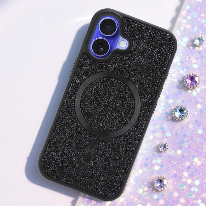 Produktbild Cadorabo iPhone 16 Hülle kompatibel mit MagSafe Glitzer Case (Apple iPhone 16)