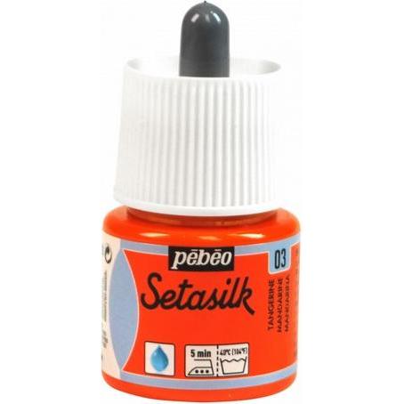 Pebeo, Künstlerfarbe + Bastelfarbe, Setasilk (Mandarin, 45 ml)