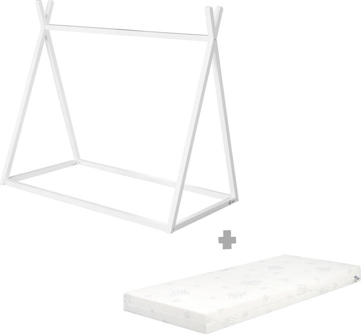 Image du produit Roba Tipilounge durable, Tipi lit 'Montessori' Blanc (70 x 140 cm)