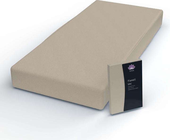 Lotus Bettwaren Flanell Spannbetttuch (100 x 200 cm)