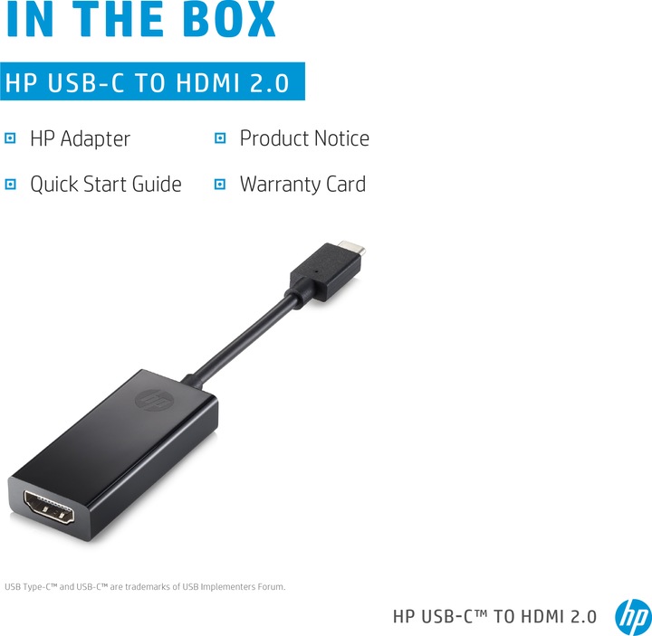 Produktbild HP USB-C zu HDMI (HDMI, 11.10 cm)